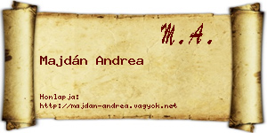 Majdán Andrea névjegykártya